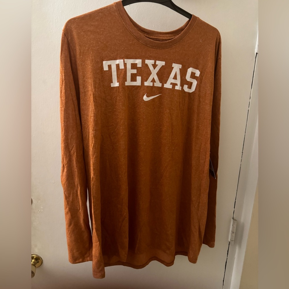 Men’s Nike Texas Longhorn long sleeve DriFit T Shirt Size 2xl
